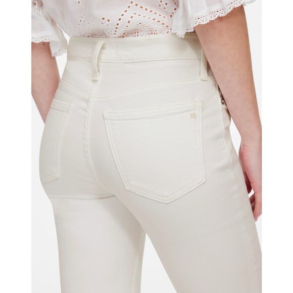 NWT Madewell Kick Out Crop Jeans – White – Size 29 NI961 - Picture 4 of 11